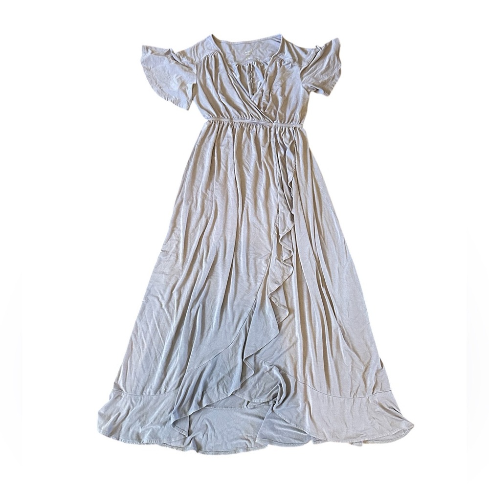 Maternity Dress Maxi Dress with Ruffle Sleeves Medium